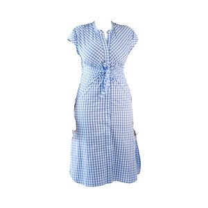 Evryday Jane Tie Waist Shirt Dress size 2X Blue Gingham Check NWT